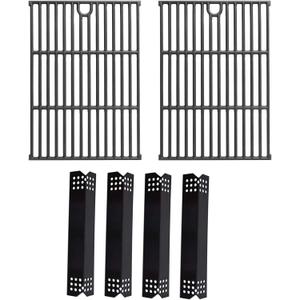 SafBbcue Grill Parts Kit for Nexgrill 720-0925P 720-0925 Replacement Parts 4 Burner, Grill Grates for Nexgrill 4 Burner 720-0925 Cast Iron, Porcelain Steel Grill Heat Plates for Nexgrill 720-0925P