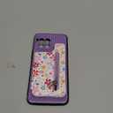 Case for T-Mobile REVVL 7 PRO 5G, T-Mobile Revvl 7Pro Wallet Case PU Learher Butterfly Flower Painting | Card Slots Case Back Wallet [Car Mount] Double Magnetic Buttons Flip for Girls - Violet