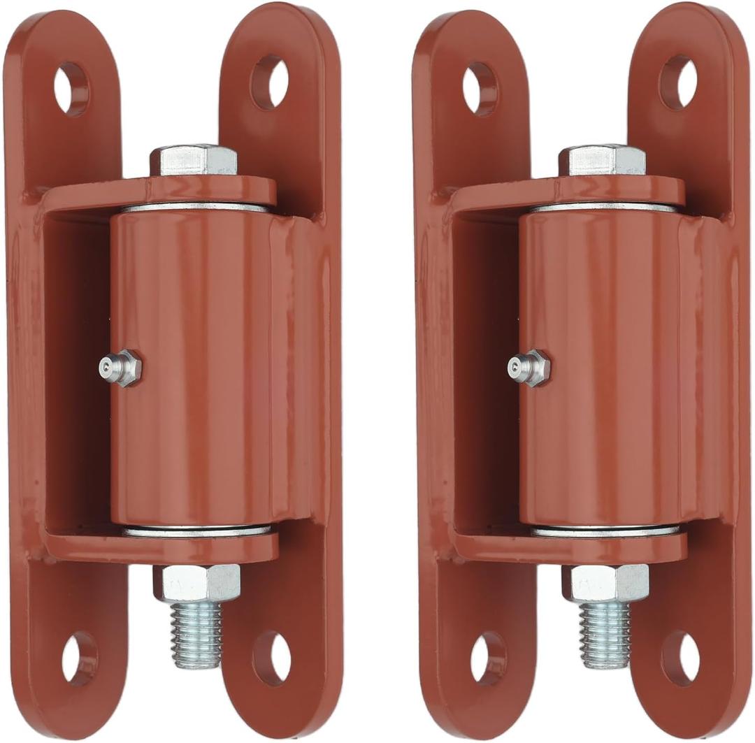 7" 2150P Heavy Duty Gate Hinges 1100lb Capacity - Bolt On/Weld On Carbon Steel Hinges for Driveway Gates, Fence & Barn Doors - Ball Bearing Design, Rust-Red Resistant Finish 2pcs