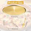 GRETJOB 12 Pcs Pizza Pan Riser Stand Set, 4 Metal Pizza Table Stands + 4 Nonstick Pizza Pans + 4 Pie Servers, Gold Pizza Rack & Tray for Baking, Dessert, Cheese, Party, and Restaurant Use (Gold)