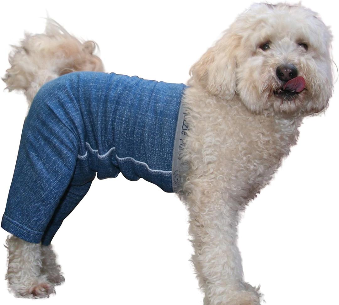 Original Dog Pants, E-Collar Alternative, Dog Pajamas, Dog Diaper, Small Dog, Blue