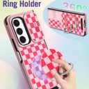 Buleens for Samsung Galaxy Z Fold 6 Case - with Ring Stand & Camera Cover Aesthetic Cute Designed for Women Girls Pretty Unique Kawaii Girly Phone Case for Galaxy Z Fold 6 Compatible with Magsafe