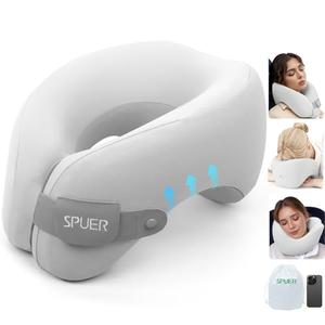 2in1 Ergonomic Memory Foam Travel Neck Pillow – 2025 Upgrade Travel Pillow for All Sleep Positions on Flights, Road Trips, and Long Distance Travel with Drawstring Bag (Adjustable - Gray)