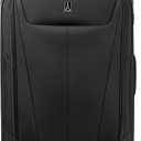 Travelpro Maxlite 5 Softside Expandable Checked Luggage with 4 Spinner Wheels, Lightweight Suitcase, Men and Women, Black, Checked Large 29-Inch