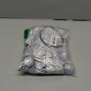 SOMSOC Alien Costume Metallic Top Sleeveless Crop Tank Top Pleated Skirt with Headband Glasses Glitter for Halloween Cosplay (Small)