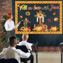 2 x Fall Bulletin Board Ddcorations Set Christian Religious Fall in Love with Jesus Bulletin Boards Decoration Sunflower Pumpkin Cross Christian Theme Cutouts for Classroom Library Home Window Wall Decor