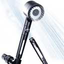 Filtered Shower Head with Handheld, Black High Pressure Shower Head with Hose, Removable 3+1 Spray Modes Filtered Showerhead for Hard Water, Power Wash Showerhead to Clean Tub, Tile & Pet Bath