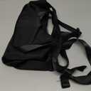 Drawstring Backpack with Mesh Pocket Water Resistant String Beach Swim Sports Gym for Women Men (Black)