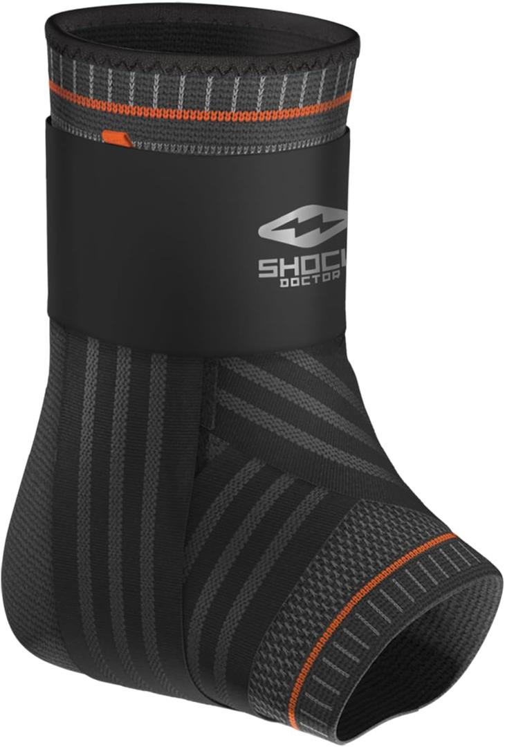 Shock Doctor Ultra Knit Ankle Brace W/Figure 6 Strap & Stays (Medium)