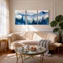 GYYLGYY 3 Pcs Watercolor Natural Misty Mountain Forest Canvas Wall Art, 24"L x 16"W