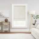 Eclipse Drew Cordless Blackout Roman Shade, 23x64, Ivory