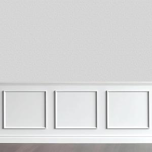 Hungbak 6 Set of 20" x 20" Pre-Cut Accent Wall Molding Trim Kit, Peel and Stick Premade Wainscoting Panels for Interior Decoration, Ready to Assemble Chair Rail Moulding