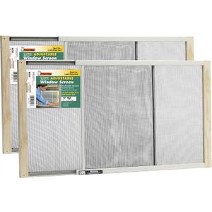 Frost King 2AWS1537 WB Marvin Adjustable Window Screen, 15in High x Fits 21-37in Wide (2 Pack)
