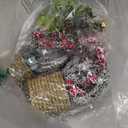 4 Pack Christmas Table Decorations, 9" Small Christmas Tree with Pine Cone Berry, Rustic Handcrafted Straw Weaving Pot Artificial Tree Tabletop Centerpieces for Home Indoor Fireplace Mantel Xmas Decor