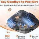 Cordless Robotic Pool Cleaner, Lasts 90 Min, Automatic Vacuum for Above-Ground Pools up to 860 Sq.ft, Portable, Self-Parking, Orange
