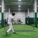 Baseball Softball Backstop Nets,Sports Net with 33ft Rope or Steel Hanging Kit, Nylon Nets Also for Basketball Soccer Lacrosse Hockey
