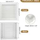 PATIKIL 14" x 14" Aluminum Return Grille, Air Supply Vent Cover Linear Bar Ventilation Grille for Sidewall Wall Ceiling HVAC System, Outer Size: 15.7" x 15.7", White
