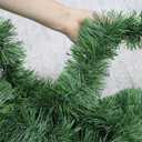 10M/33Ft Christmas Garland Christmas Decorations, Green Outdoor Garland for Christmas Decor, Unlit Fluffy Twist Christmas Tree Garland for Stairs Railing, Staircase, Fireplace, Window, Door, Holiday