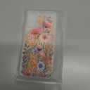 Compatible with iPhone 17 Case Card Holder for Women Cute Design,Wallet Phone Cases Transparent Cool Kawaii Protective (Clear Flowers Lily Girly Florals)