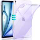 ESR for iPad Air 11 Inch Case M4/M3/M2 (2026/2025/2024), iPad Air 5th/4th Gen(2022/2020), Slim&Light, Yellowing Resistant, Transparent Back Cover, Supports Pencil Pro/USB-C, Zero Series, Clear Purple