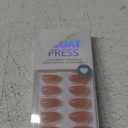 BTArtbox Press On Nails Short - Lamp-Curable Sparkly Almond Press On Nails with Glue for Women, Semi-Transparent Soft Gel Glue On Nails in 16 Sizes - 32 Stick On Nails Kit, Citrine Glow