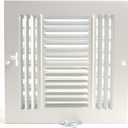 HVAC Premium 8"w X 8"h 4-Way AIR Supply Grille - Vent Cover & Diffuser - Flat Stamped Face - White [Outer Dimensions: 9.75"w X 9.75"h]