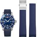 21mm Rubber Watch Band for Longines Master Conquest HydroConquest Strap Replacement L3 Accessories for Men and Women41mm/43mm Dials
