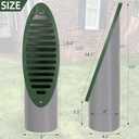 Yard Drain Emitter, 4in Green Angled Drainage Grate Yard for Sump Pump Discharge&Downspout Extensions,2PCS Angled Slope Pipe Grate for 4-Inch Connection,Reduce Stagnant Water