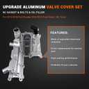 1.6L Aluminum Valve Cover Compatible with 2013-2016 Ford Escape 2014-2019 Fiesta Replace# BM5Z6582A BM5Z-6582-A, 6 inches x 12 inches x 17 inches
