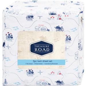 Twin Sheets Set Kids Boys/Girls, Bed Sheets Kids, Cute Bed Sheet, Includes Flat, Fitted and Pillowcase, 3 Piece