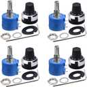 4pcs 3590S-2-103L 10K ohm Rotary Potentiometer 10-Turn Wire Wound Precision Multi Turn Wirewound Potentiometer
