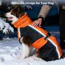 Dog Coat Dogs Jacket Waterproof Reflective Adjustable Dog-Winter Coats for Small Dogs Dachshund Coat-(Orange, Small)
