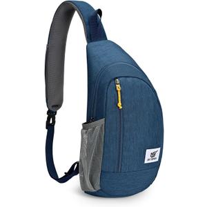 SKYSPER Sling Bag RFID Crossbody Sling Backpack Cross Body Shoulder Travel Bag Hiking Daypack for Women Men(Blue) (Small)