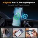 Miracase Magnetic for iPhone 15 Case (Compatible with MagSafe)with 2X Screen Protectors Military-Grade Protection, Anti-Fingerprint Translucent Matte Phone Cover for iPhone 15 6.1 inch, Dark Blue