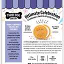 Three Dog Bakery Birthday Confetti Lickn Crunch Dog Treats, Vanilla Sandwich Cookies with Cake-Flavored Crme Filling & Sprinkles, Oven-Baked Birthday Dog Cookies for Everyday Celebrations, 13 oz (EXP 12/31/27)
