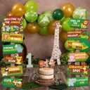 3 x 24 Pieces Safari Party Sign for Welcome to Jungle Safari Theme Party Decorations Wild Animal Directional Signs for Zoo Animal Theme Birthday Party Carnival Party Supplies, 7.87 x 11.02 inches