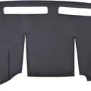 Dashboard Cover for Toyota RAV4 20192025 Custom Fit Carbon Fiber Leather Dash Mat Sun Shade Protector (Black)