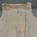 UEU Women's Button Sleeveless Boat Neck Vest Tops Trendy Dressy Fashion Business Work Strapless Going Out Wedding Blazer Suit Waistcoat Outerwear Coat Apricot XL