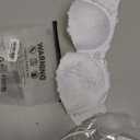SHENHE Women's Lace Strapless Bras Backless Push Up Halter Neck Convertible Multiway Bra with Silicone Wings, White, 36D