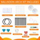 Balloon Arch Kit - Adjustable 8.2FT & 6FT Balloon Arch Stand with Base, Reusable Half Arch Balloon Stand Floor Frame for Birthday Wedding Baby Shower Holiday Graduation Events Decorations (Black)