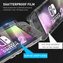 RHOTALL Clear Protective Case Cover Shell for Nintendo Switch 2(2025),Full Dockable Slim Transparent Hard PC Protection Accessories Case for Switch 2 with Anti-Scratch Screen Protector,4 Thumb Grip