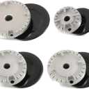 HUAREW Gas Stove Burner Caps Set, Cooker Hat Set Suitable for Most Gas Stove Burners, 1 Large, 1 Small, 2 Middle