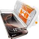 5 x HD Screen Protector for iPhone 11 / XR Screen Protector Easy Installation, Premium Military Grade Shatterproof Tempered Glass Full Coverage Protection, Anti Fingerprint, No Bubbles, No Dust, 2 Packs (Black)