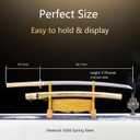 CANGDT Katana Sword, Traditional Handmade Sword, Real 9260 Spring Steel Full Tang Katanas, Authentic Samurai Swords, for Practice, Training, Performance and Collection (Gold)