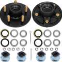 2 Sets 2000lb Trailer Axle Trailer Hub Kit 5 Bolt 4.5",Trailer Hub 5 Lug fit 1" and 1-1/16" Trailer Straight Spindle,54.5 Trailer hubs,Boat Trailer Hubs 5 Lug(Only Fit Straight Spindle)