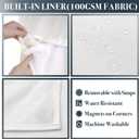 N&Y HOME Waffle Weave Shower Curtain with Snap-in Fabric Liner & Hooks Set - Hotel Style Cream Shower Curtain for Bathroom, Water-Repellent & Washable, Mesh Top Window - 71x72, Cream