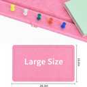 Vuzvuv Pink 28"x16" Large Cork Board with 50 Push Pins for Valentine's Day, Self-Adhesive Bulletin Board for Wall, Felt Pin Vision Board for Paste Notes,Schedules Offices Home