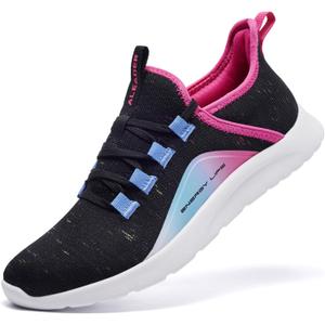 ALEADER Energycloud Womens Walking Shoes Slip Ins Sneakers Tennis Running Breathable Hands Free Casual Black Silver Metallic Size 8 US ALEADER Energycloud Womens Walking Shoes Slip Ins Sneakers Tennis Running Breathable Hands Free Casual Black Silver Metallic Size 8 US