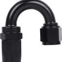 LokoCar 8AN Hose End Fitting 180 Degree Swivel For CPE Braided Hose Black 2Pcs