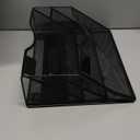 LQPAFZ 3-Tier Magnetic File Holder, No Drilling Installation File Cabinet Organizer, Black Magnetic File Organizer, Magazine Rack, Magnetic Paper Holder for Refrigerator, File Cabinets, Whiteboard